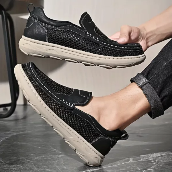 Chaussure bateau homme maille respirante – Image 2