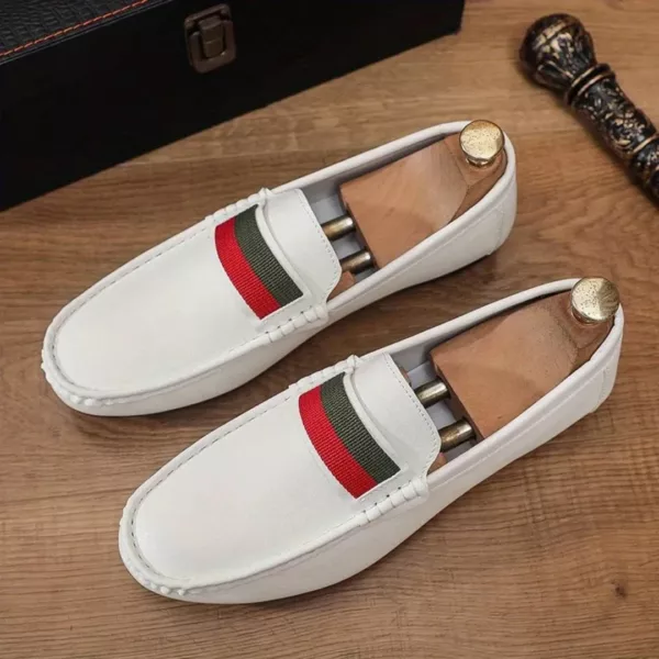 Chaussure bateau homme bande tissée élégante – Image 8