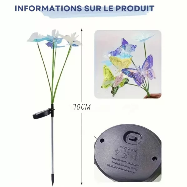Lampe papillon solaire fibre optique – Image 4