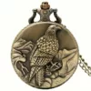 Montre à gousset aigle montagne vintage – Élégance rétro pour homme charismatique – Cadeau unique et intemporel