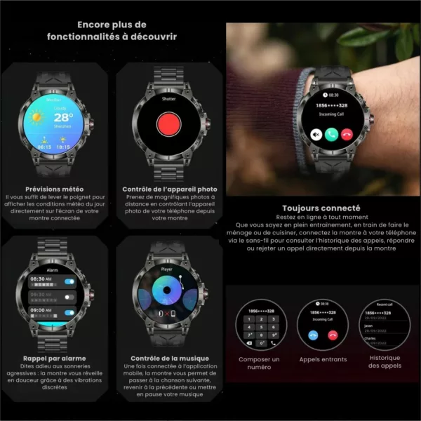 Montre militaire connectée gps robuste – Image 9