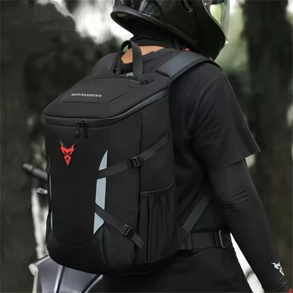 Sac à dos moto réfléchissant compact – Image 11