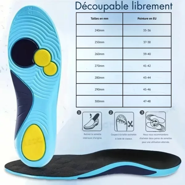 Semelle gel sport soutien voûte plantaire – Image 6
