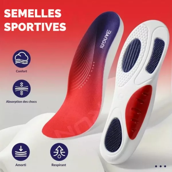 Semelle sport gel amortissante polyvalente – Image 4