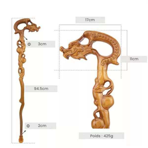 Bâton dragon articulé cosplay – Accessoire réaliste et articulé pour costume fantasy et jeux de rôle immersifs – Image 3