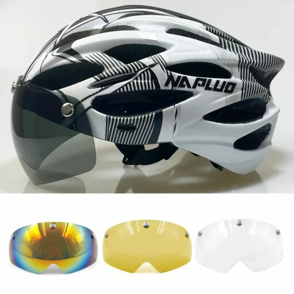 Casque vélo LED visière interchangeable – Image 9
