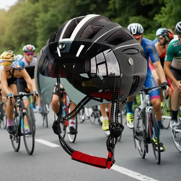 Casque vélo route visière amovible – Image 4