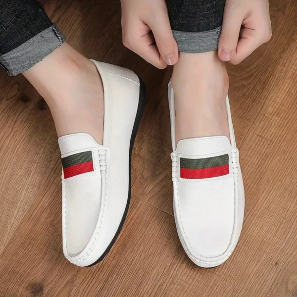 Chaussure bateau homme bande tissée élégante – Image 3