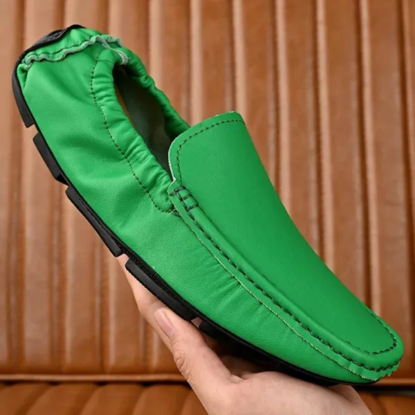 Chaussure bateau homme cuir souple élastique – Image 5