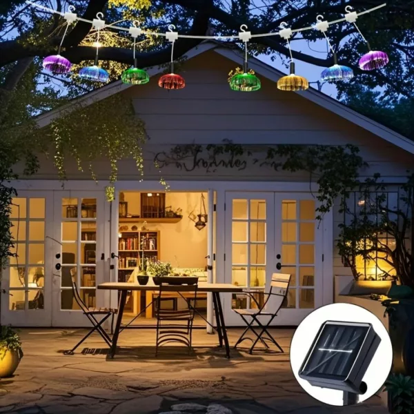 Guirlande méduse fibre optique solaire – Image 10