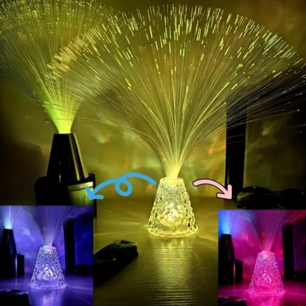 Lampe décorative fibre optique ondulée – Image 7