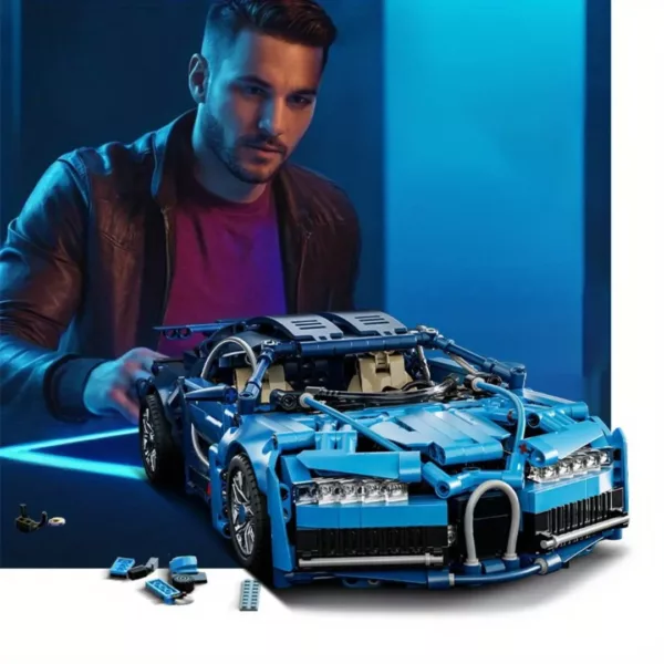 Lego technic voiture Bugatti Divo bleue – Image 9