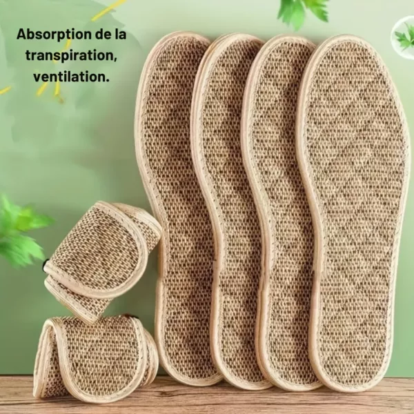 Semelle respirante en fibre de jute – Confort naturel anti-transpiration pour pieds au sec toute la journée – Image 8