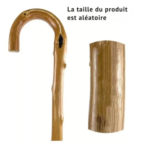 Bâton de berger bois rustique – Accessoire de randonnée solide et authentique – Marche en montagne sécurisée – Image 5