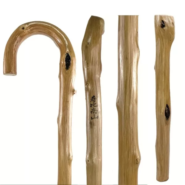 Bâton de berger bois rustique – Accessoire de randonnée solide et authentique – Marche en montagne sécurisée – Image 6