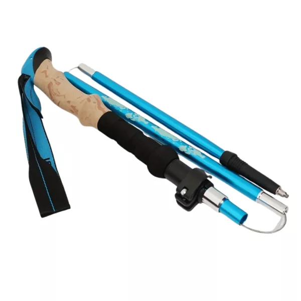Bâton de randonnée pliable liège – Ultra léger et compact pour trek – Poignée confort anti-transpiration – Image 11