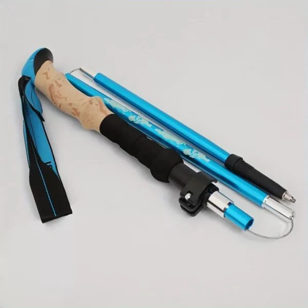 Bâton de randonnée pliable liège – Ultra léger et compact pour trek – Poignée confort anti-transpiration – Image 3