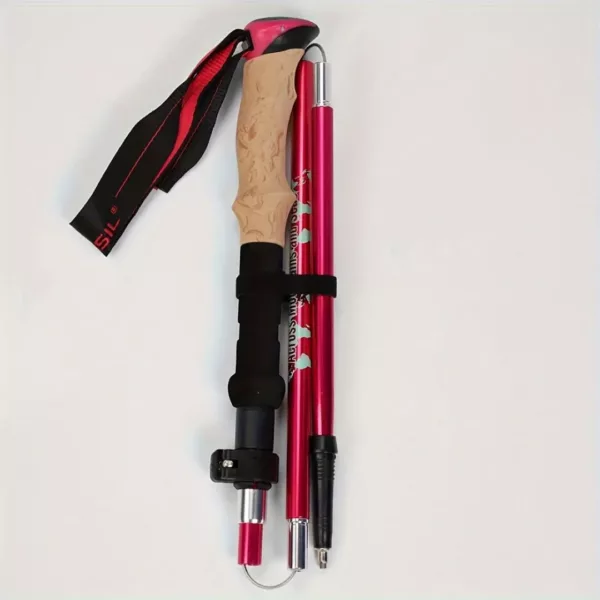 Bâton de randonnée pliable liège – Ultra léger et compact pour trek – Poignée confort anti-transpiration – Image 5