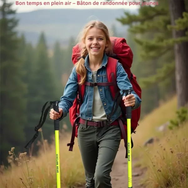 Bâton de trekking télescopique réglable – Randonnée confort sur tous terrains – Ultra résistant et léger – Image 11