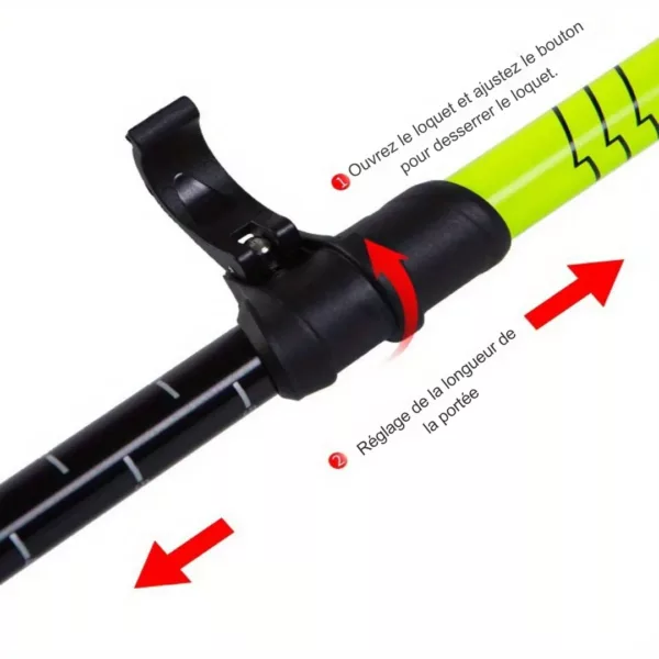 Bâton de trekking télescopique réglable – Randonnée confort sur tous terrains – Ultra résistant et léger – Image 9
