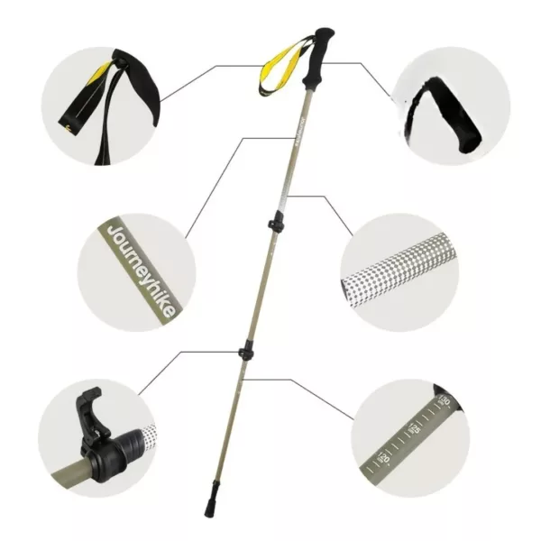 Bâtons de randonnée fibre carbone – Ultra légers et résistants pour marche confortable en montagne