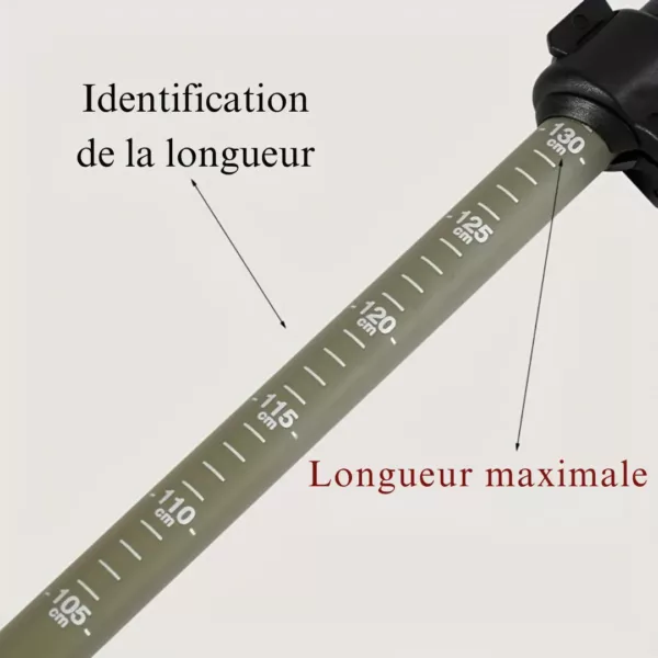 Bâtons de randonnée fibre carbone – Ultra légers et résistants pour marche confortable en montagne – Image 2
