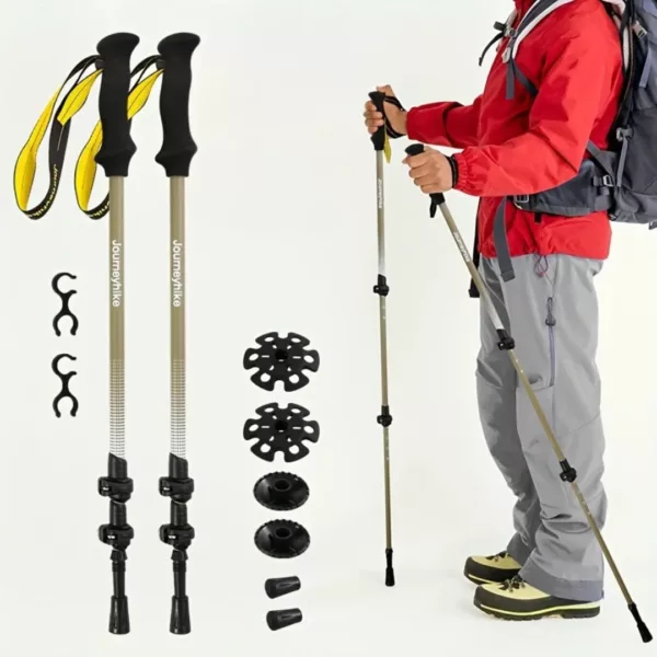 Bâtons de randonnée fibre carbone – Ultra légers et résistants pour marche confortable en montagne – Image 8
