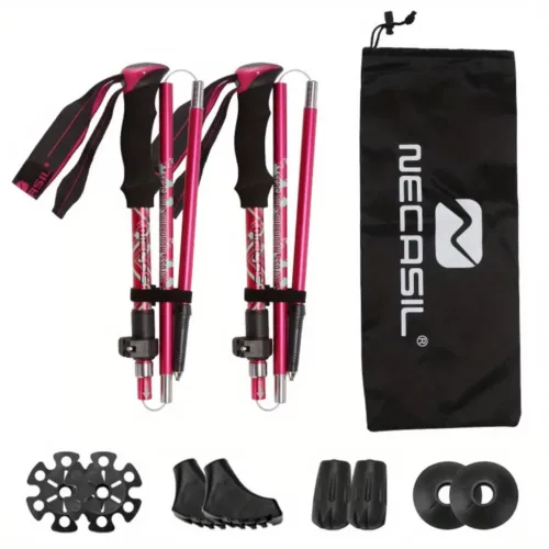 Bâtons pliables trekking aluminium 5 sections