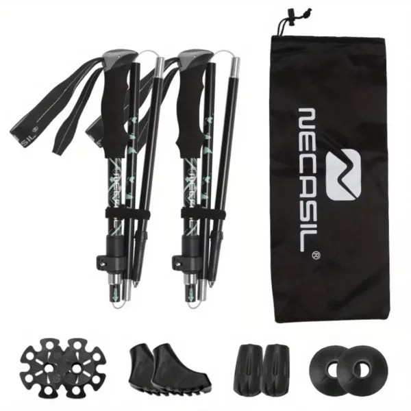 Bâtons pliables trekking aluminium 5 sections – Ultra légers & compacts pour randonnées longue distance – Image 5