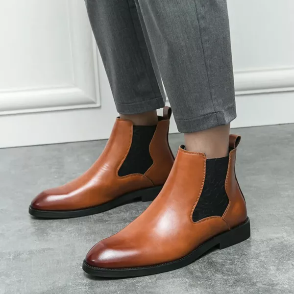 Bottes moto homme à enfiler élégantes – Image 4