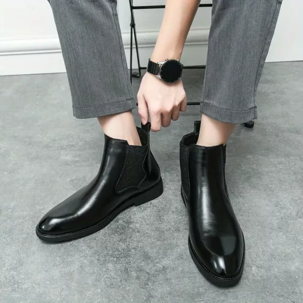 Bottes moto homme à enfiler élégantes – Image 3