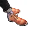 Bottes moto homme brogue rétro