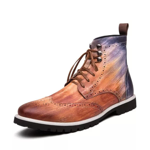 Bottes moto homme brogue rétro – Image 8