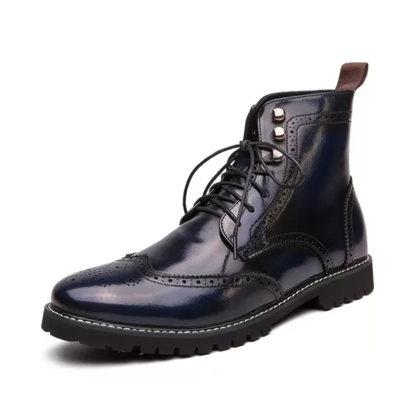 Bottes moto homme brogue rétro – Image 10
