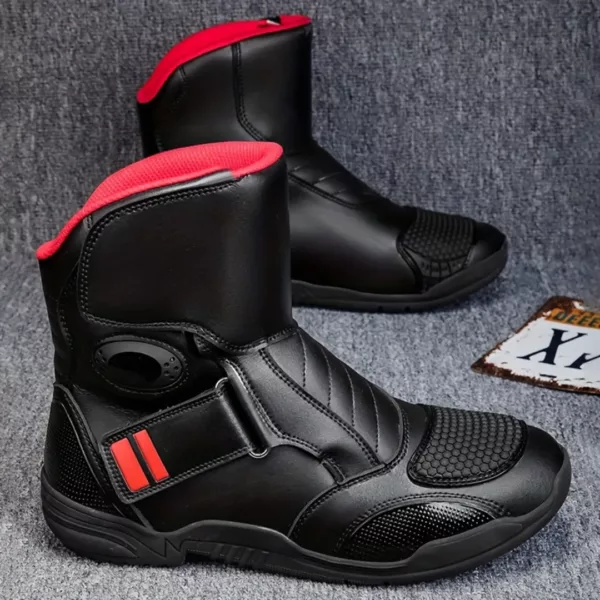 Bottes moto homme courtes renforcées – Image 2