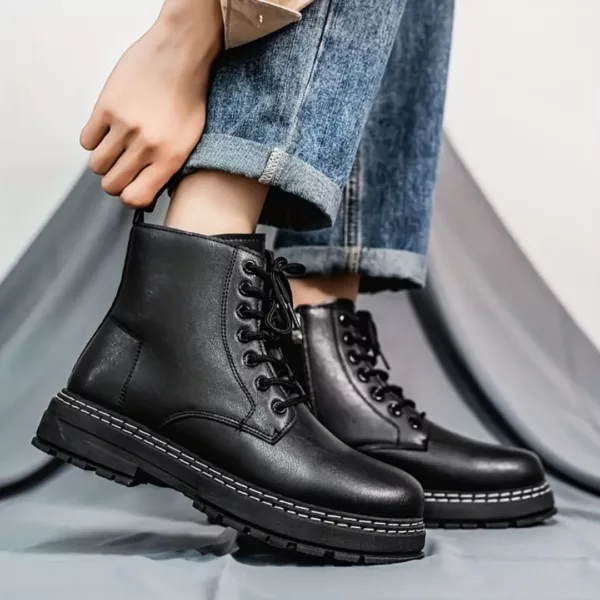 Bottes moto homme mi-mollet urbaines – Image 7