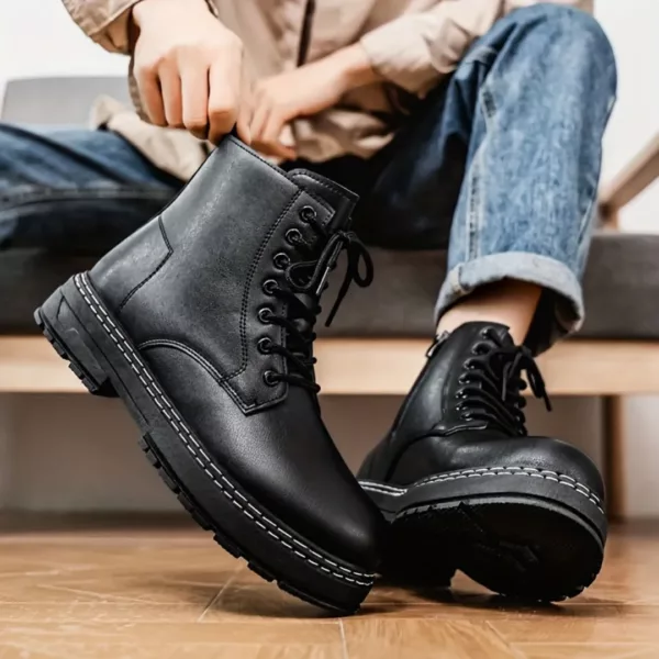 Bottes moto homme mi-mollet urbaines – Image 5