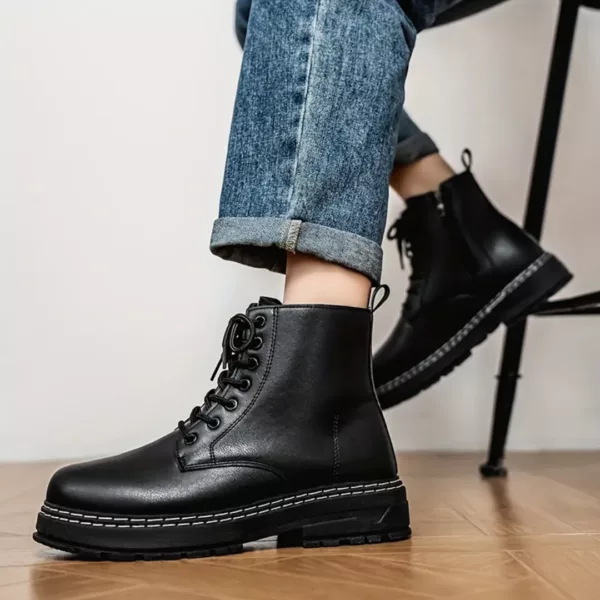 Bottes moto homme mi-mollet urbaines – Image 4