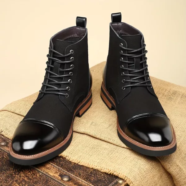 Bottes moto homme style élégant vintage – Image 2