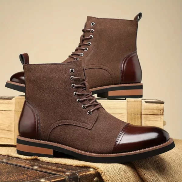 Bottes moto homme style élégant vintage – Image 4
