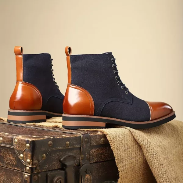 Bottes moto homme style élégant vintage – Image 3