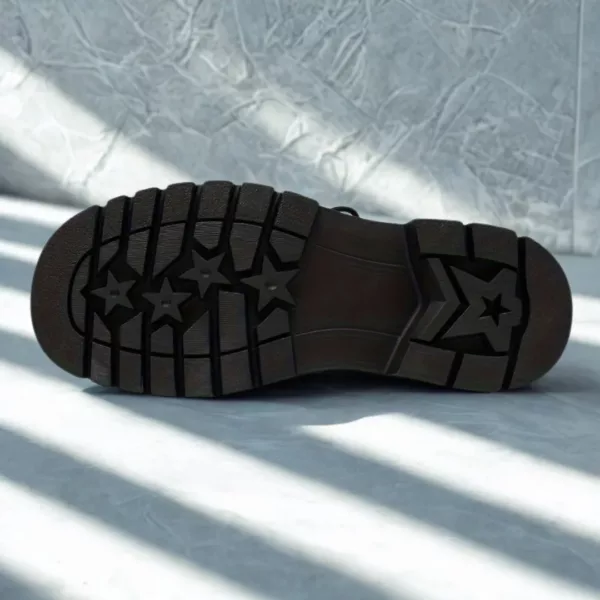 Bottes moto homme style punk noir – Image 4