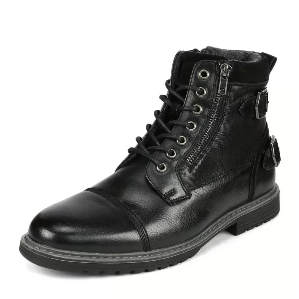 Bottes moto homme vintage zip boucles – Image 10