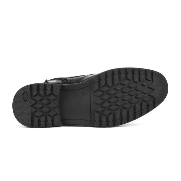 Bottes moto homme vintage zip boucles – Image 5
