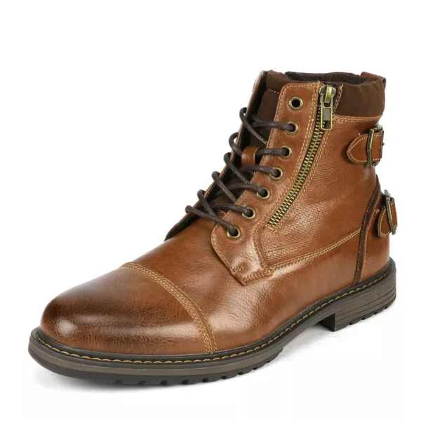 Bottes moto homme vintage zip boucles – Image 8