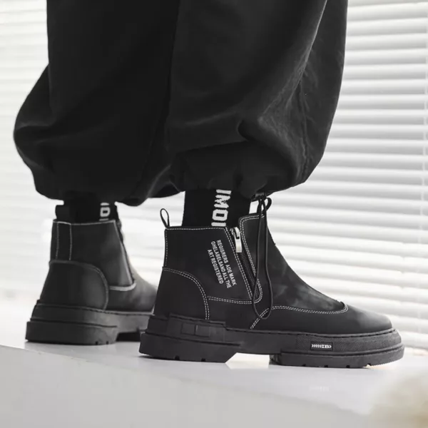 Bottes moto homme zip streetwear – Image 5