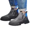 Bottes moto homme zip streetwear