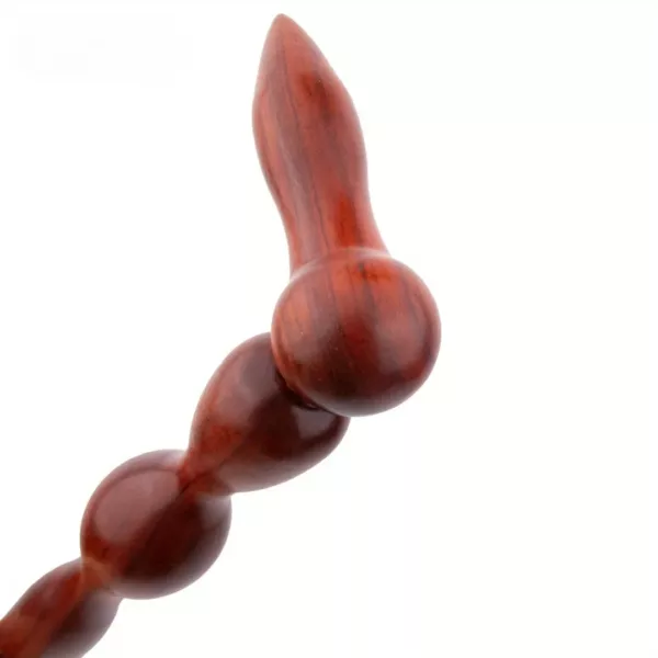 Canne artistique bois courbé unique – Élégance artisanale et style audacieux pour marche raffinée – Image 6