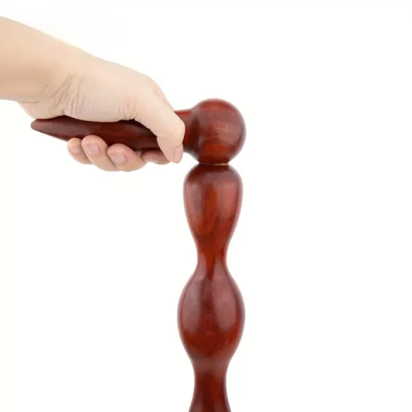 Canne artistique bois courbé unique – Élégance artisanale et style audacieux pour marche raffinée – Image 7