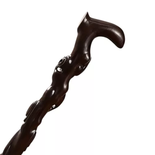 Canne bois de santal sculptée moderne